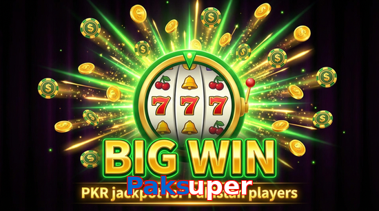 Big win animation on Paksuper slot game